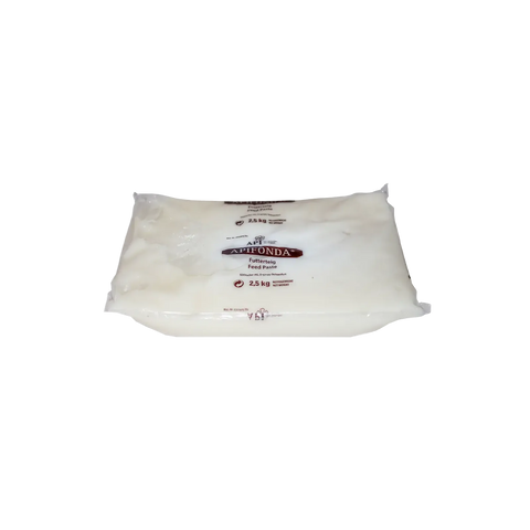 Apifonda Futterteig als Einzelportion in transparenter Folienverpackung, Bienenfutter zur direkten Not- und Ergänzungsfütterung von Bienenvölkern, 2,5 kg