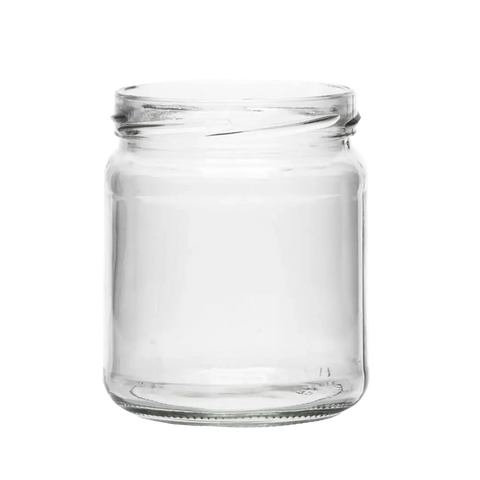 Leeres Einmachglas / Honigglas mit 250g Fassungsvermögen und 212ml Volumen, Glas mit Twist-Off 63 Schraubmündung für die Abfüllung und den Verkauf von Honig