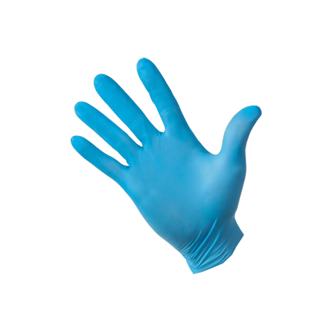Blauer Nitril-Einweghandschuh Größe M – puderfrei, elastisch und hygienisch für Imkerei und Lebensmittelbereich