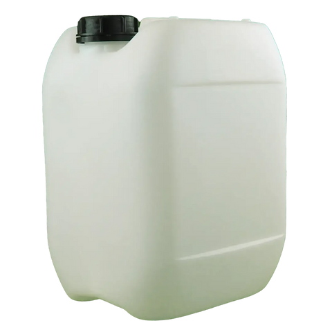 Kunststoffkanister mit schwarzem Schraubverschluss, 10 Liter Fassungsvermögen, Seitenansicht
