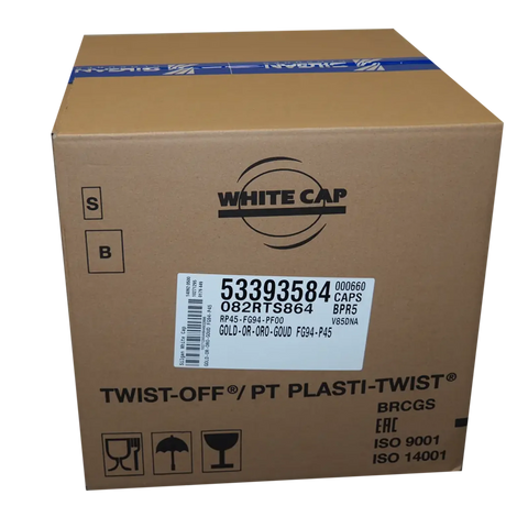 Kartonverpackung Grosspackung für Twist-Off-Deckel 82mm für Einmachgläser mit Etikett und Aufdruck Vorderansicht